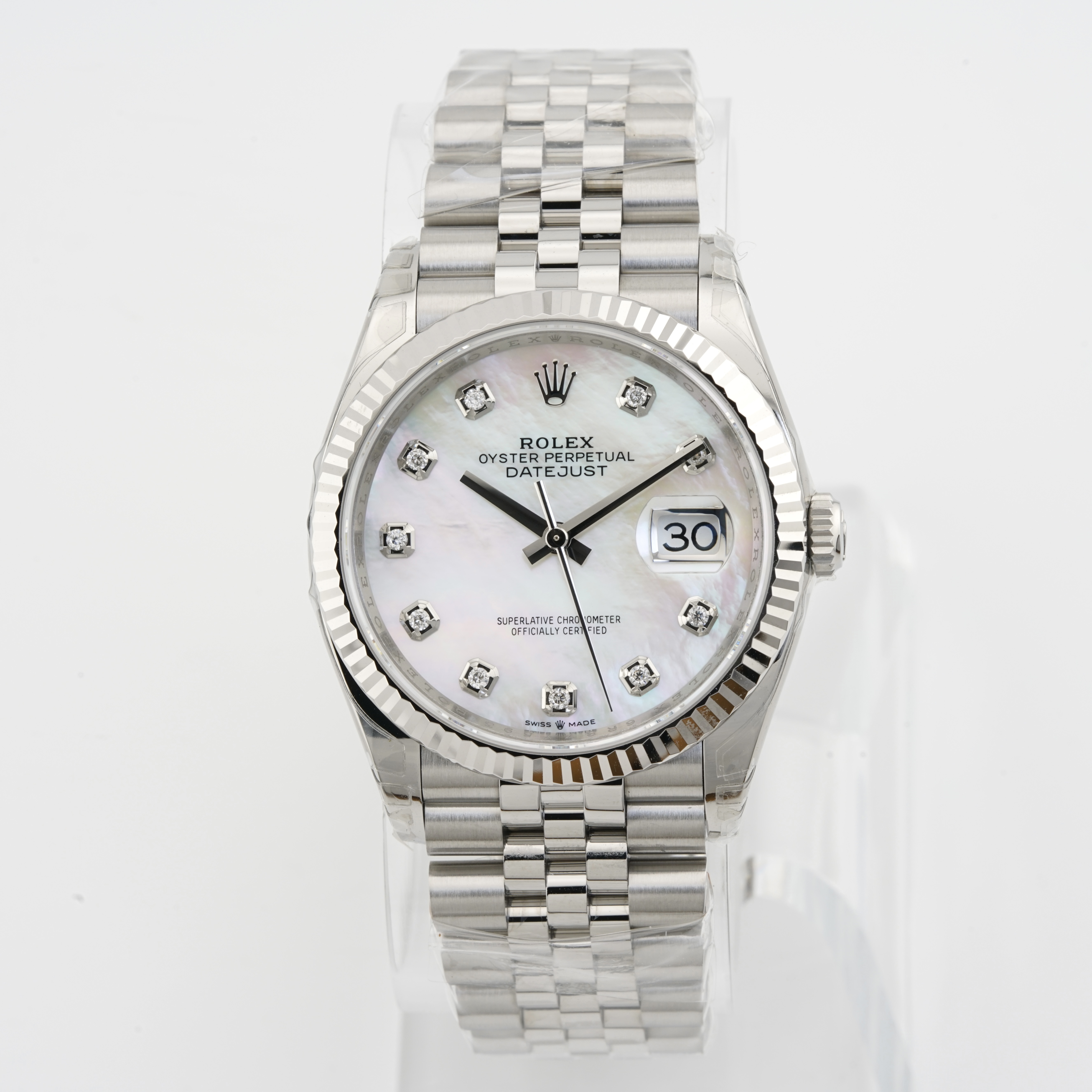 VSF Rolex Datejust 126234 — Mother of Pearl Dial, Fluted Bezel, 36mm (Jubilee) · Cal. DD3235 — photo 1