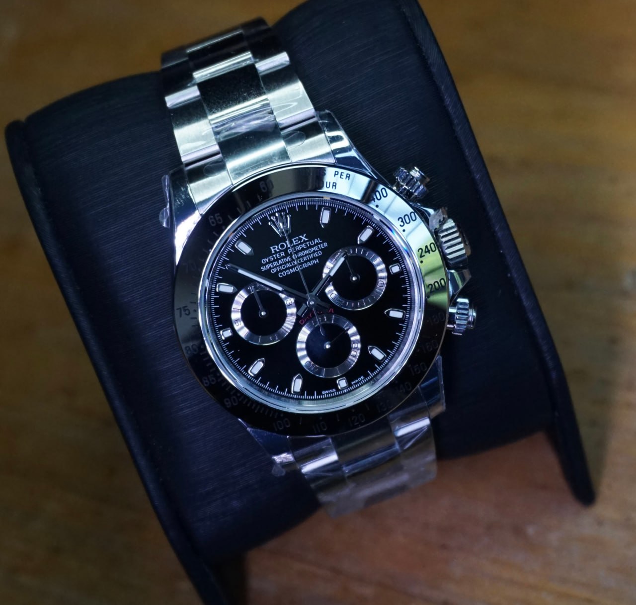 VSF Rolex Daytona 116520 — Black Dial, Stainless Steel Bezel, 40mm (11-Series, Cal. 4130)