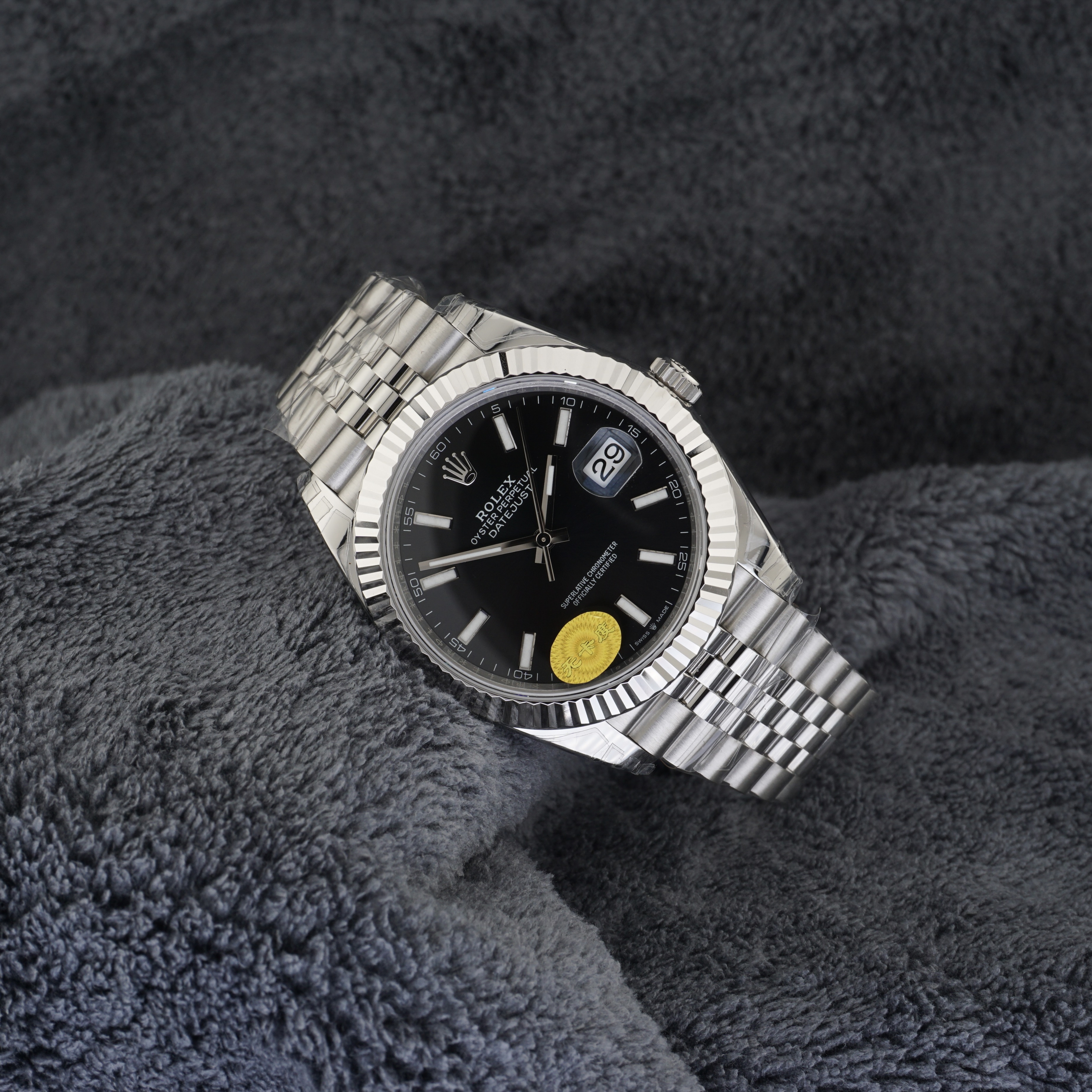 VSF Rolex Datejust 41 126334 — Black Dial (Fluted Bezel, Jubilee)