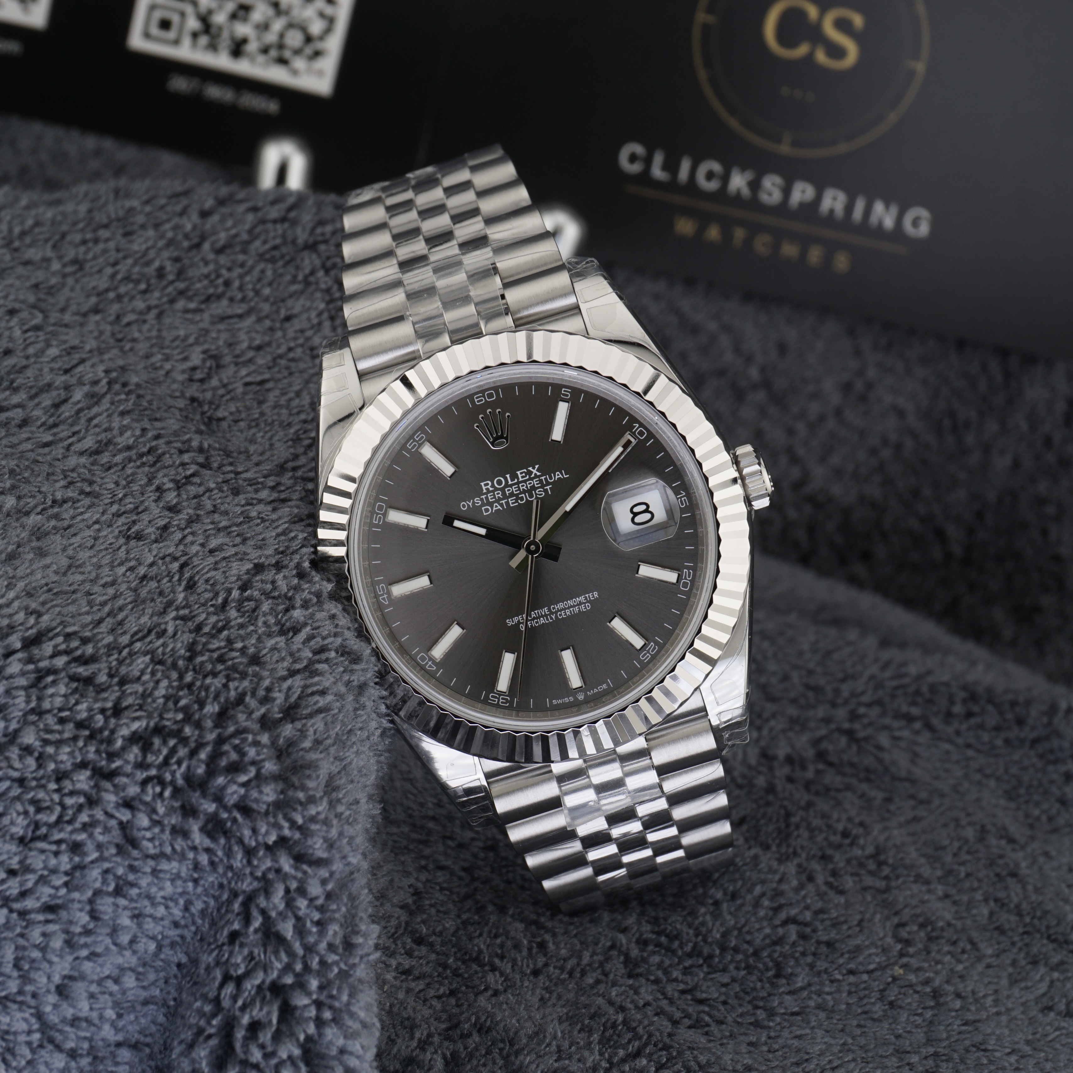 VSF Rolex Datejust 41 126334 — Silver Dial (Fluted Bezel, Jubilee)