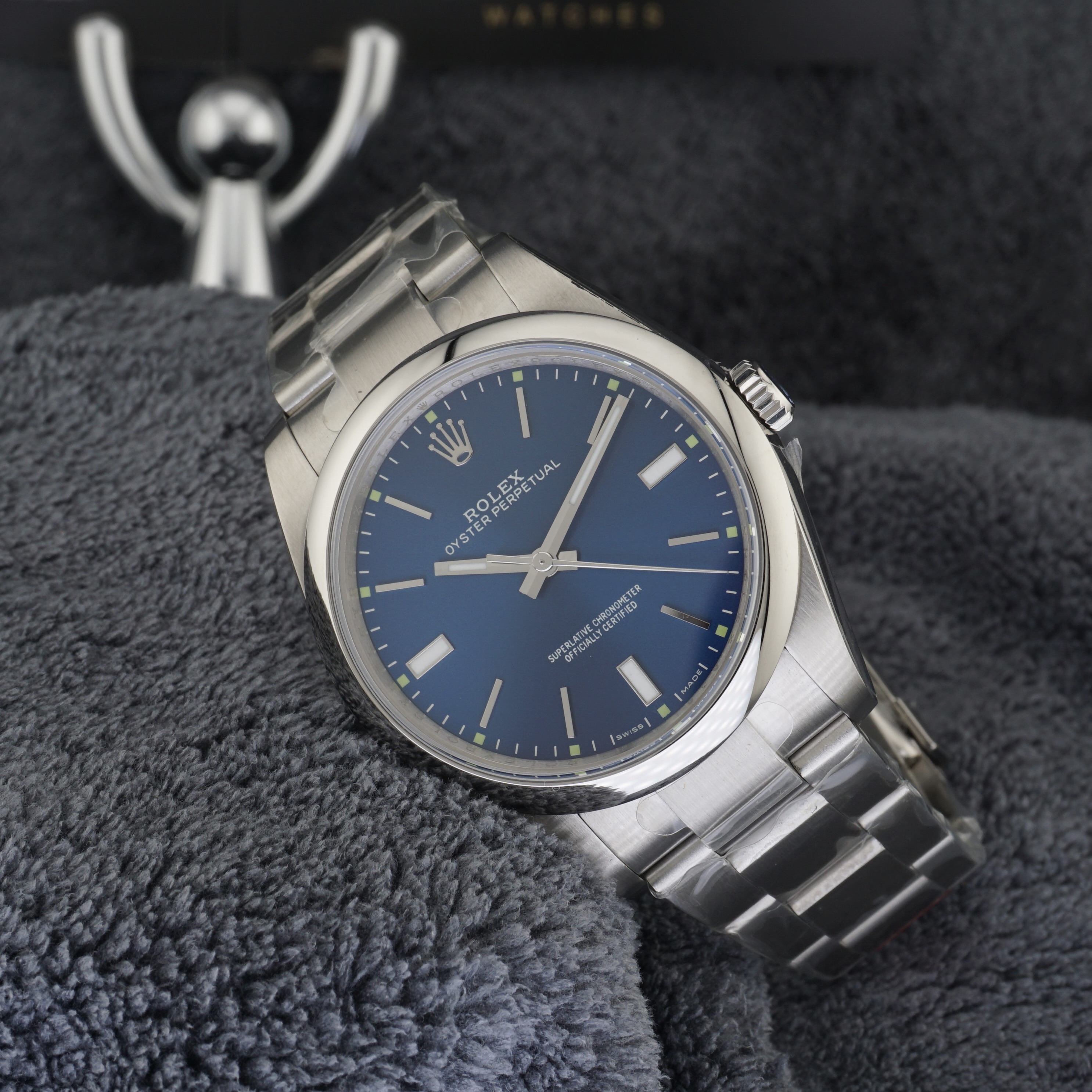 Rolex Oyster Perpetual 39 — Blue Dial (BPF)
