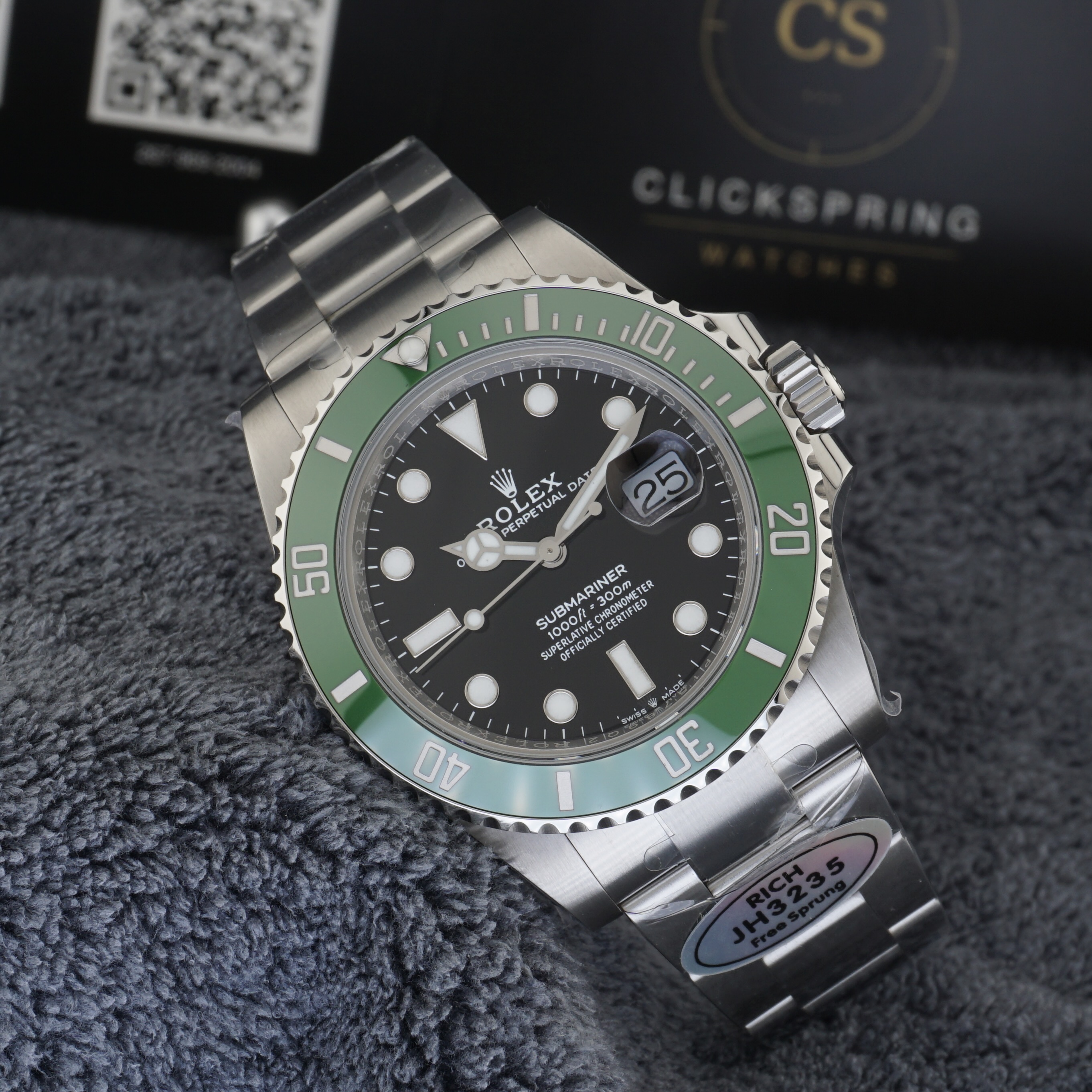 Rich Factory Rolex Submariner Date "Starbucks" 126610LV — Black Dial, Green Ceramic Bezel