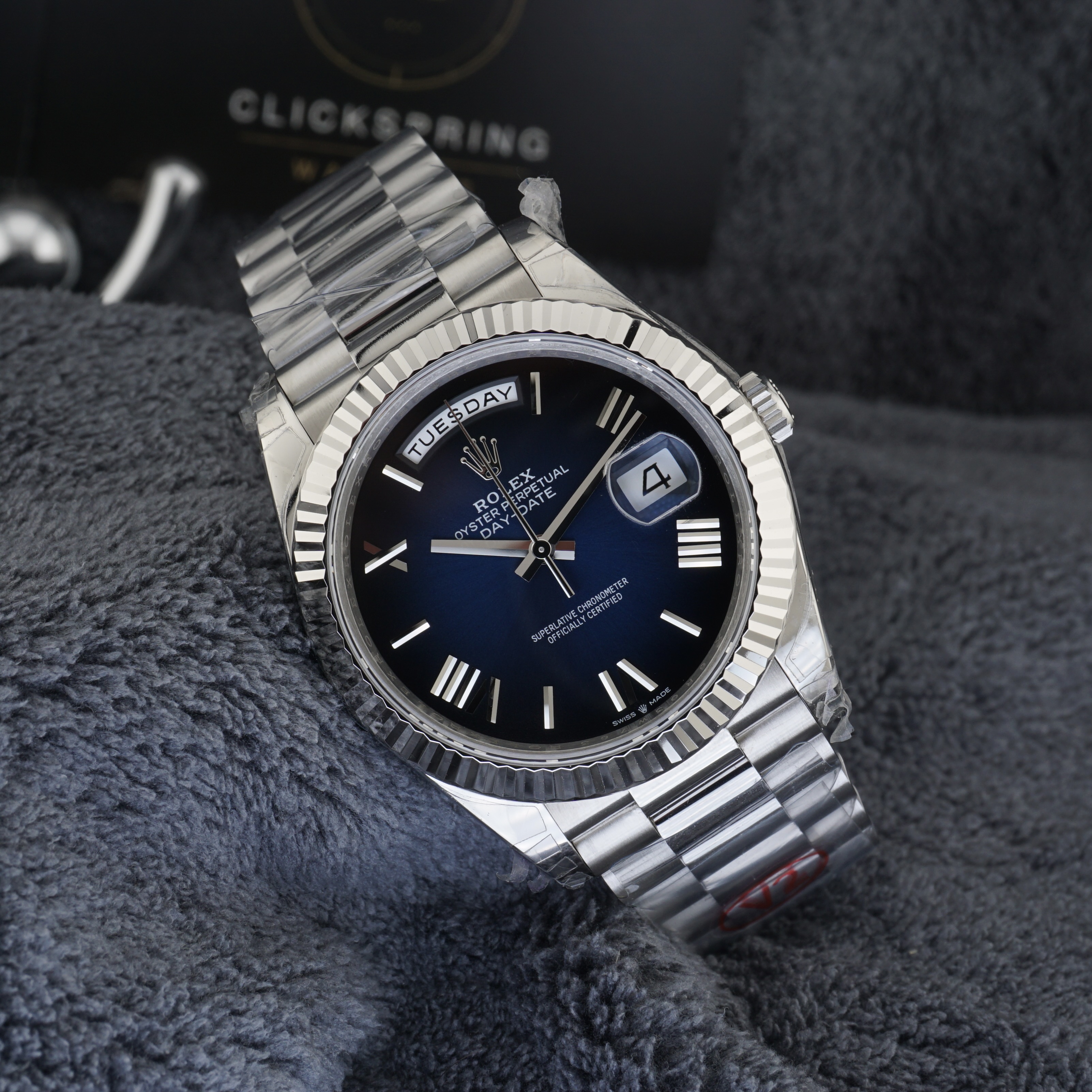 VSF Rolex Day-Date 40 228238 — Blue Ombré Dial (President)