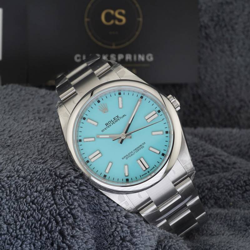 VSF Rolex Oyster Perpetual 41 124300 — Tiffany Blue Dial, 41mm · Cal. DD3230