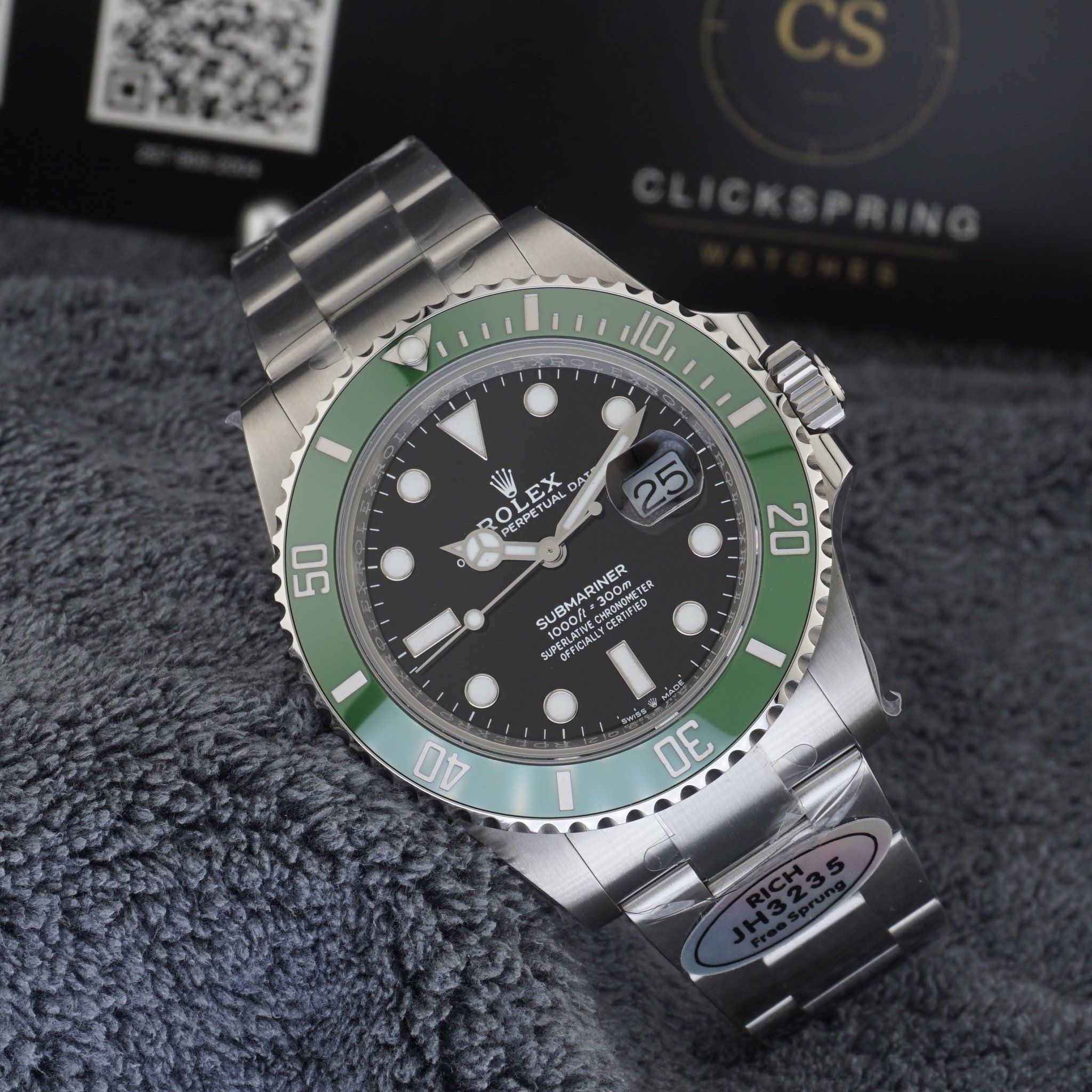 RF Rolex Submariner Date "Starbucks" 126610LV — Black Dial, Green Ceramic Bezel, 41mm · Cal. JH3235
