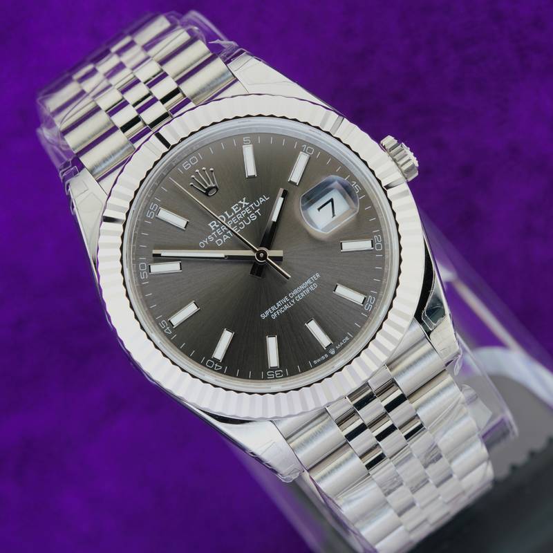 VSF Rolex Datejust 41 126334 — Rhodium Dial, Fluted Bezel, 41mm (Jubilee) · Cal. DD3235