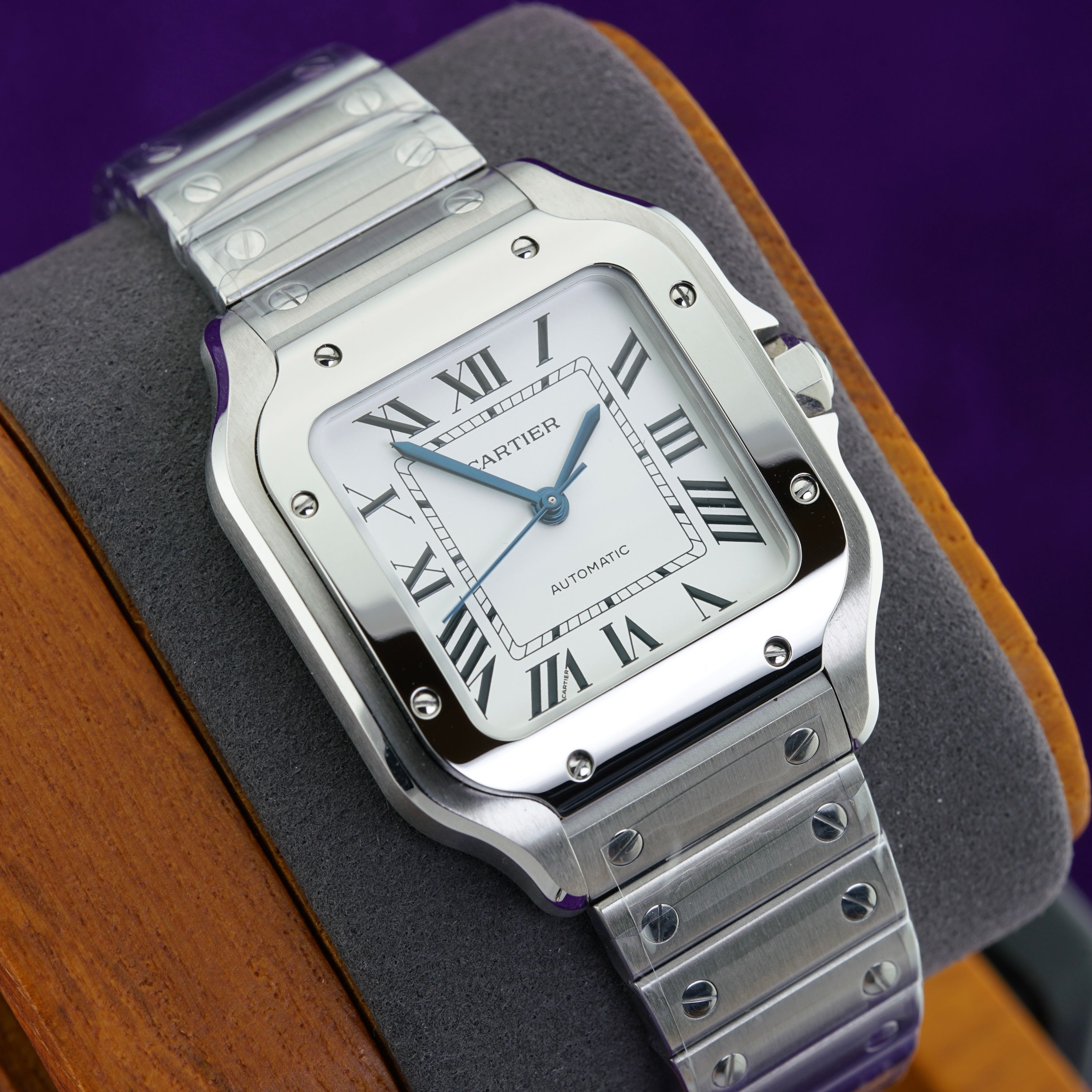 BVF Cartier Santos de Cartier Medium WSSA0029 — Silver Dial, 35.1mm · Cal. Miyota 9015