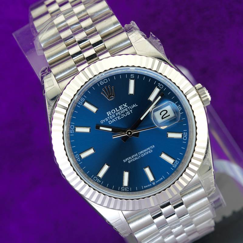 VSF Datejust 41 126334 — Blue Dial, Fluted Bezel, 41mm (Jubilee) · Cal. DD3235